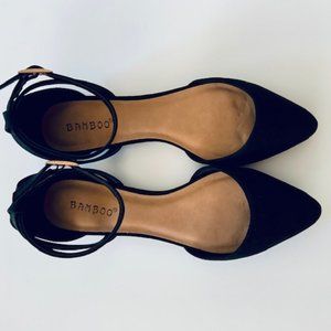 Ankle Strap Pointed Flats - Brand New!